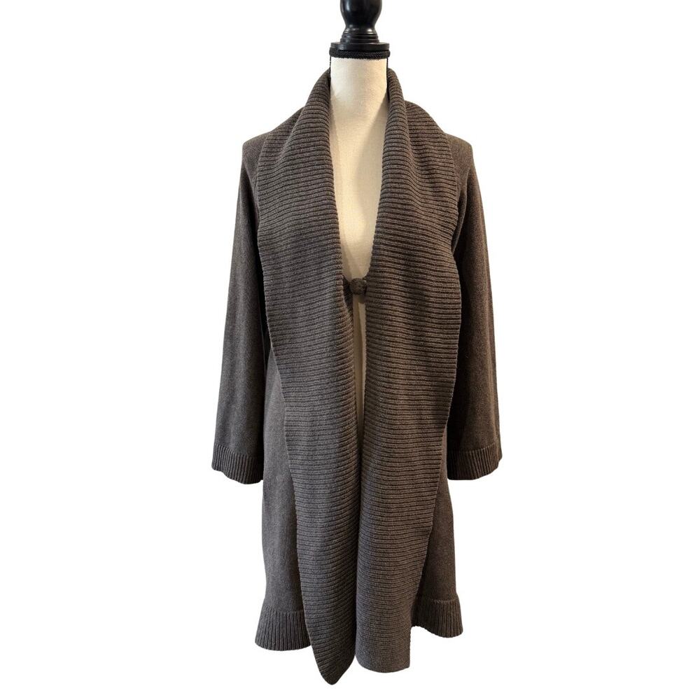 CAbi Women’s Long Gray Cardigan Sweater Size S